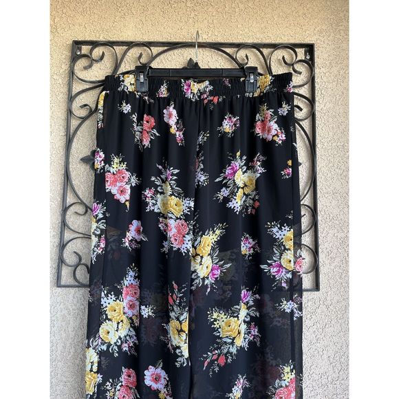 Torrid floral chiffon pants - size 1X - multicolored - Picture 7 of 11